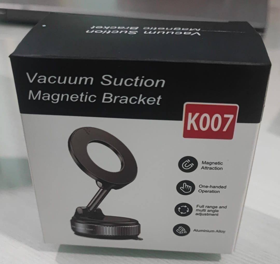 Magnetic Vacuum Phone Holder – 360° Foldable Mount for Car, Mirror & Desk