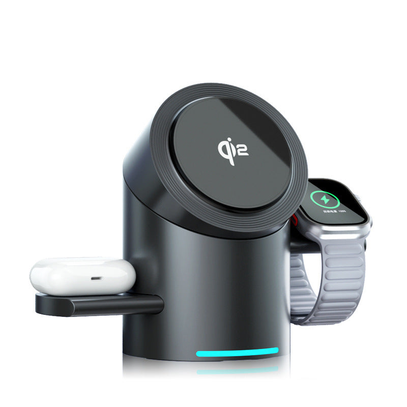 3-in-1 Magnetic Wireless Charger | Fast Charging Stand for Phone, Earbuds & Apple Watch