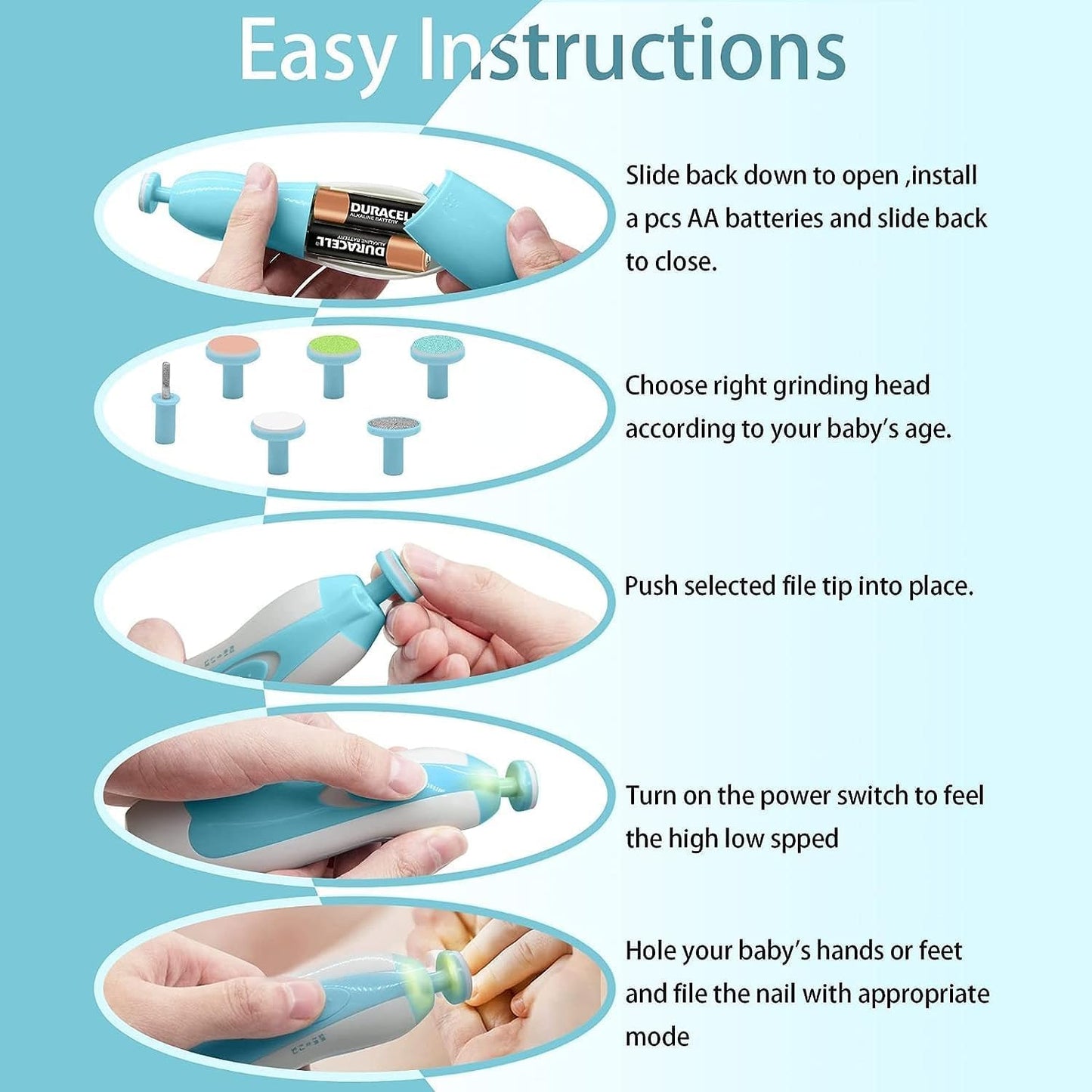 Baby Nail Electric Trimmer Kit Baby Products
